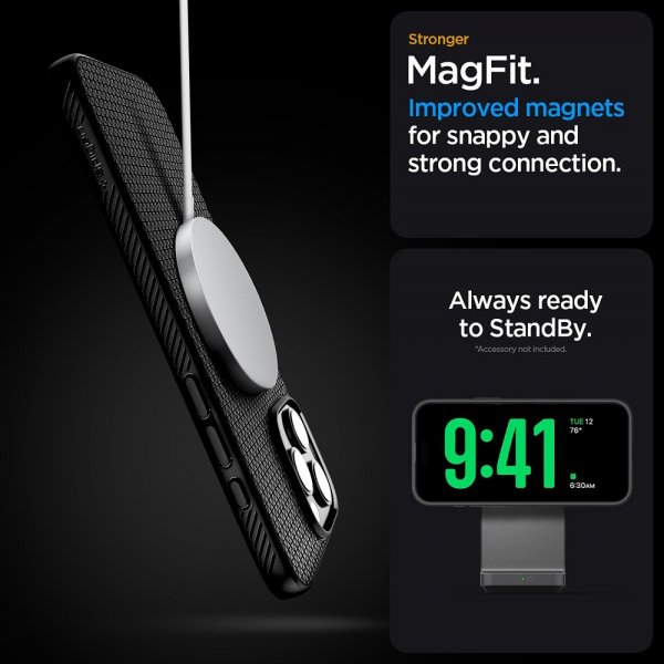 Spigen iPhone 16 Pro Max Skal Liquid Air T MagFit Matte Black
