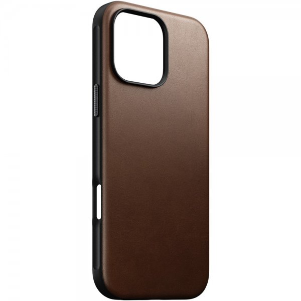 Nomad iPhone 16 Pro Max Skal Modern Leather Case Brun