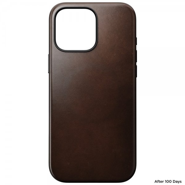 Nomad iPhone 16 Pro Max Skal Modern Leather Case Horween Rustic Brown