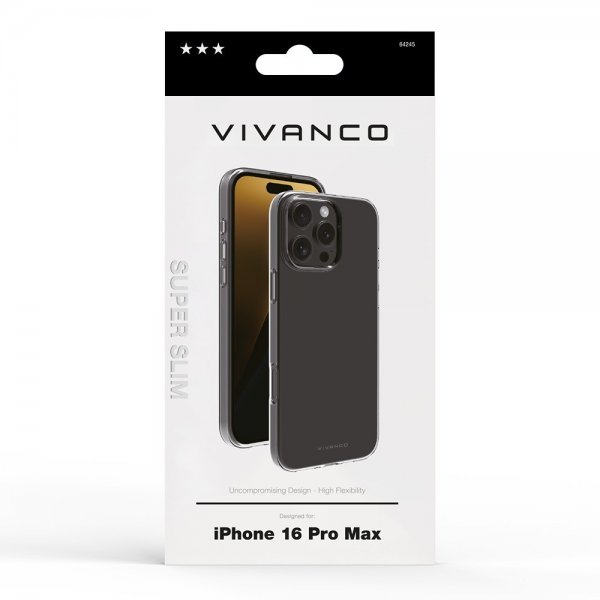 Vivanco iPhone 16 Pro Max Skal Super Slim Transparent