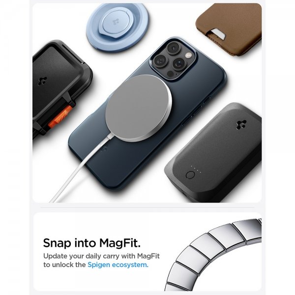 Spigen iPhone 16 Pro Max Skal Thin Fit MagFit Metal Slate