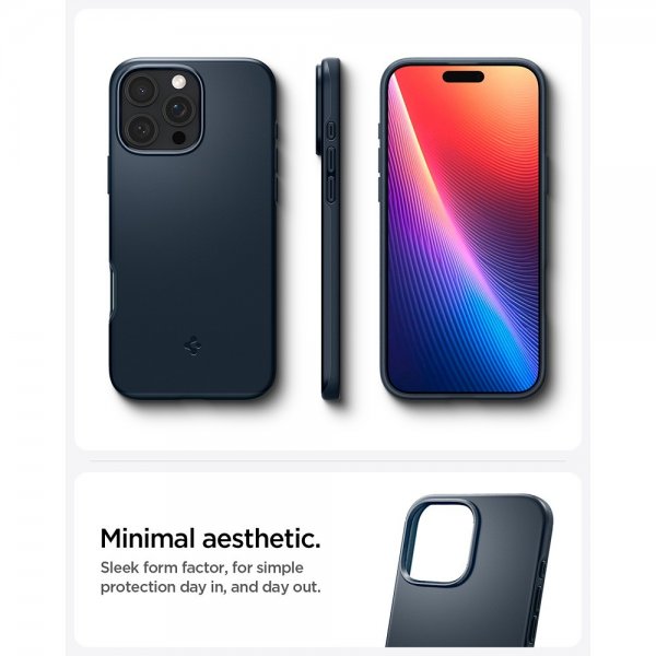 Spigen iPhone 16 Pro Max Skal Thin Fit MagFit Metal Slate