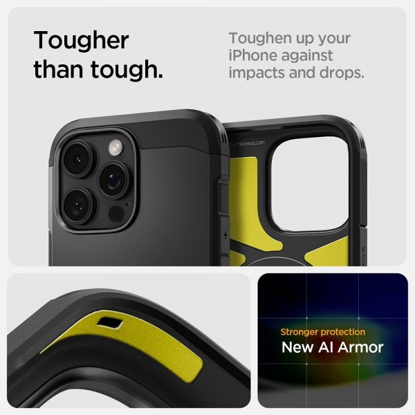 Spigen iPhone 16 Pro Max Skal Tough Armor MagFit Svart