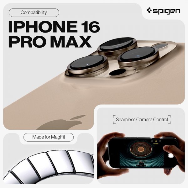 Spigen iPhone 16 Pro Max Skal Tough Armor T MagFit Metal Slate