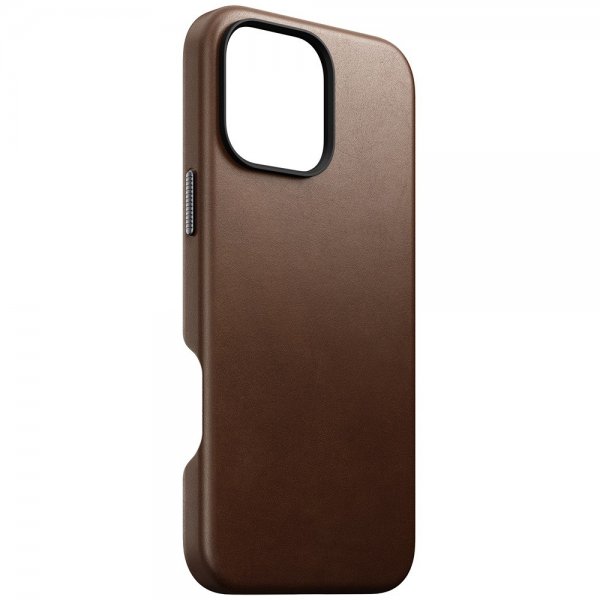 Nomad iPhone 16 Pro Max Skal Traditional Leather Case Brun