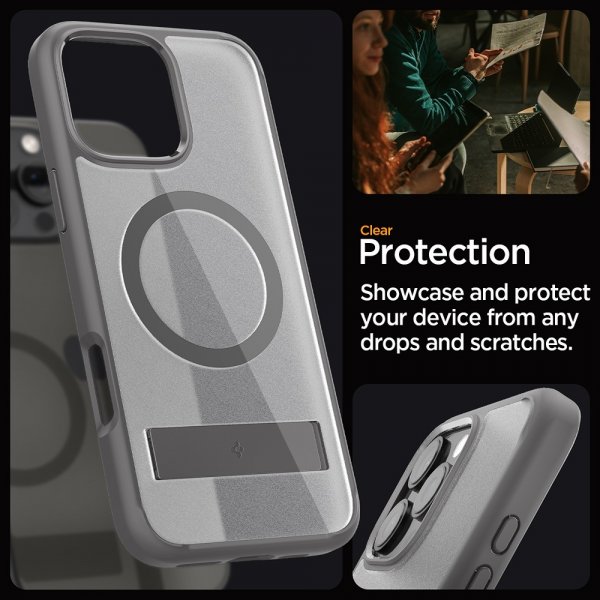 Spigen iPhone 16 Pro Max Skal Ultra Hybrid S MagFit Frost Gray