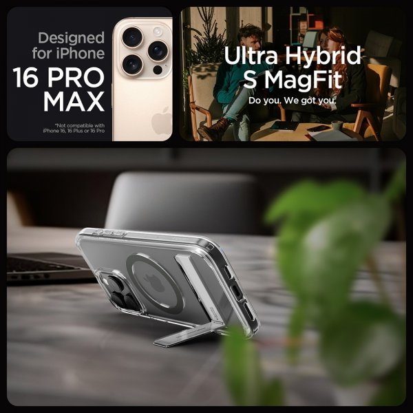 Spigen iPhone 16 Pro Max Skal Ultra Hybrid S MagFit Graphite