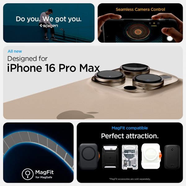 Spigen iPhone 16 Pro Max Skal Ultra Hybrid T MagFit Frost Black