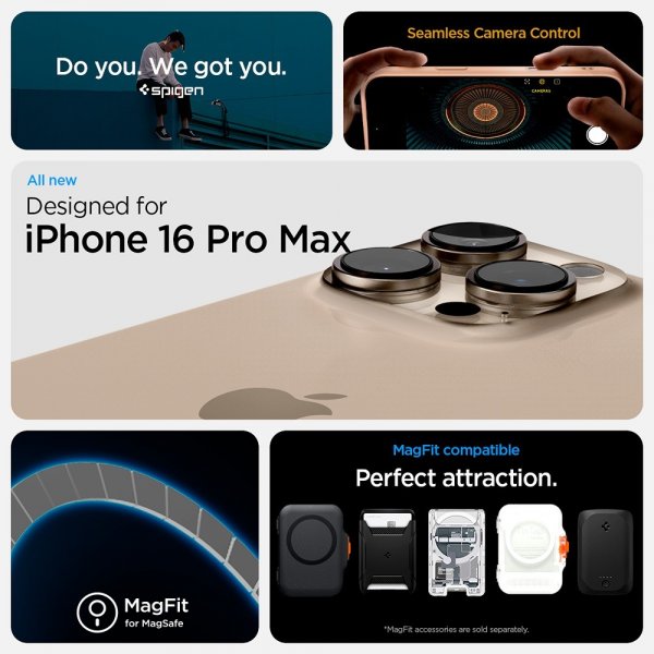 Spigen iPhone 16 Pro Max Skal Ultra Hybrid T MagFit Frost Rose Titanium