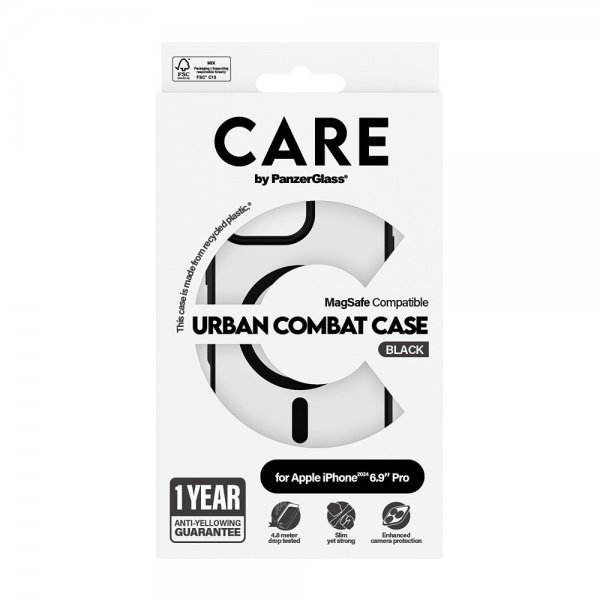 CARE by PanzerGlass iPhone 16 Pro Max Skal Urban Combat MagSafe Svart
