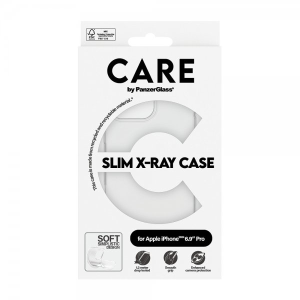 CARE by PanzerGlass iPhone 16 Pro Max Skal X-Ray Transparent