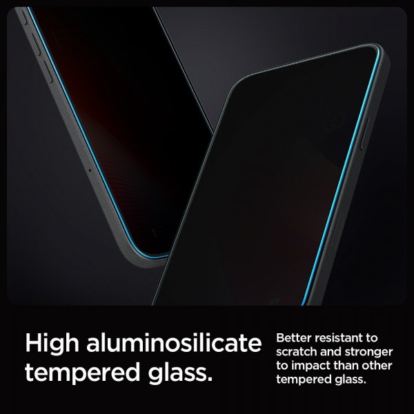 Spigen iPhone 16 Pro Max/iPhone 17 Pro Max Skärmskydd GLAS.tR EZ Fit Privacy 2-pack