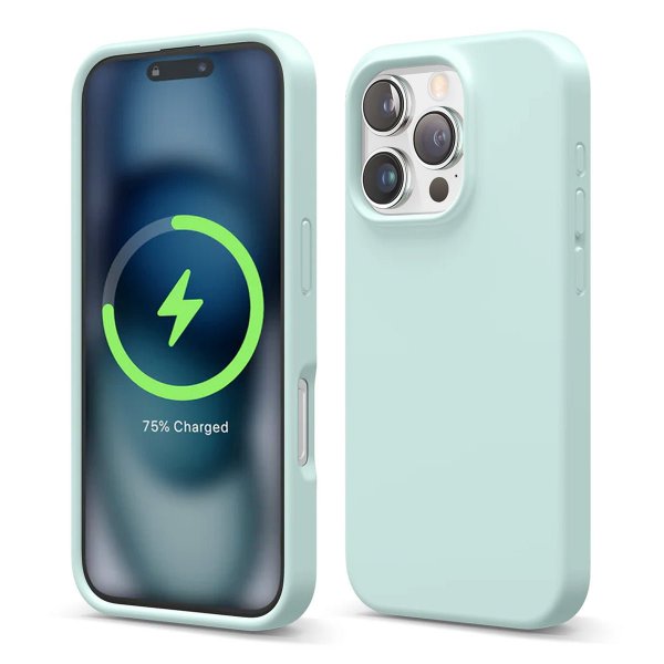Rvelon iPhone 16 Pro Skal Silikon MagSafe Grön