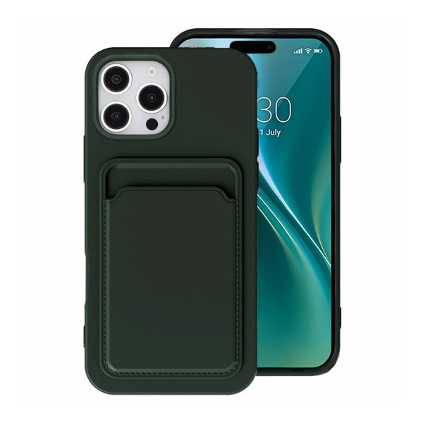 iPhone 16 Pro Skal Korthållare Grön