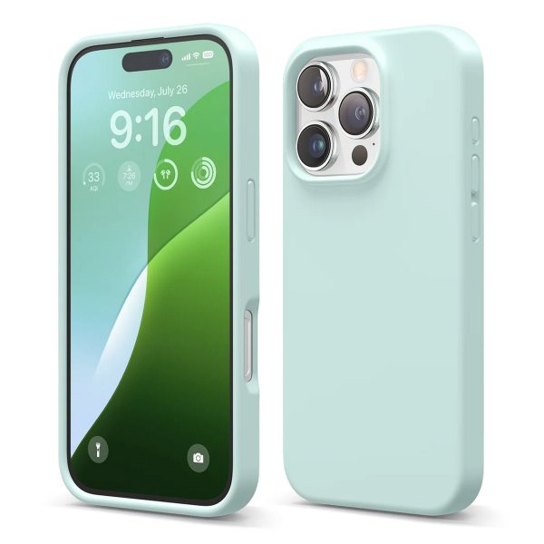 Rvelon iPhone 16 Pro Skal Silikon Grön