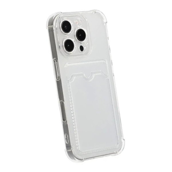 iPhone 16 Pro Skal Korthållare Stöttåligt Transparent