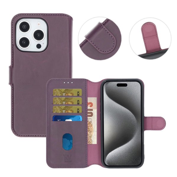 Rvelon iPhone 16 Pro Fodral Magnetiskt Avtagbart Skal Lila