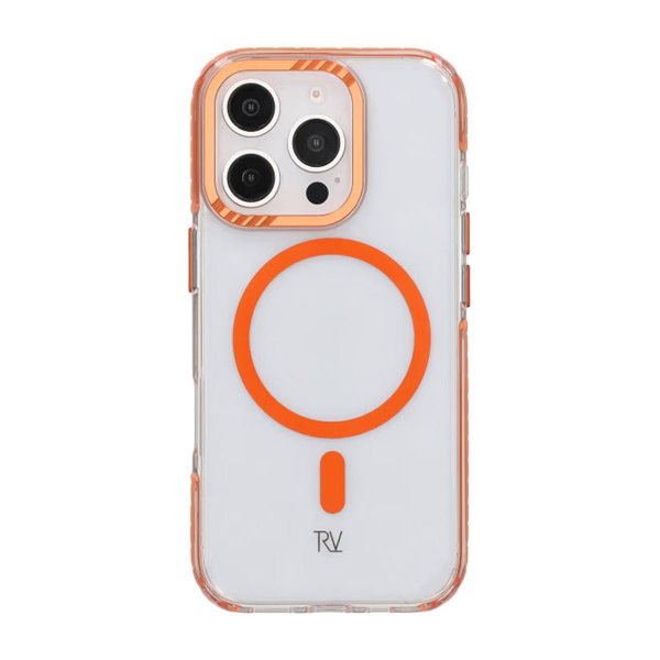 Rvelon iPhone 16 Pro Skal TPU MagSafe Orange
