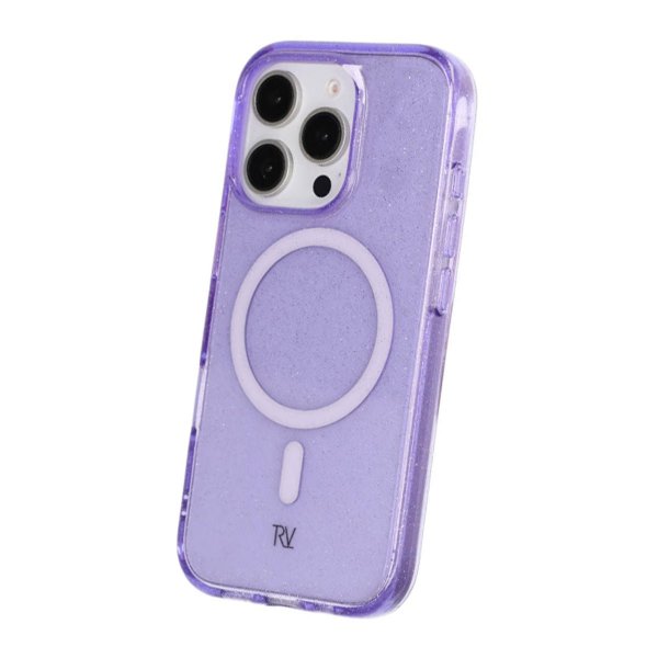 Rvelon iPhone 16 Pro Skal Glitter MagSafe Lila