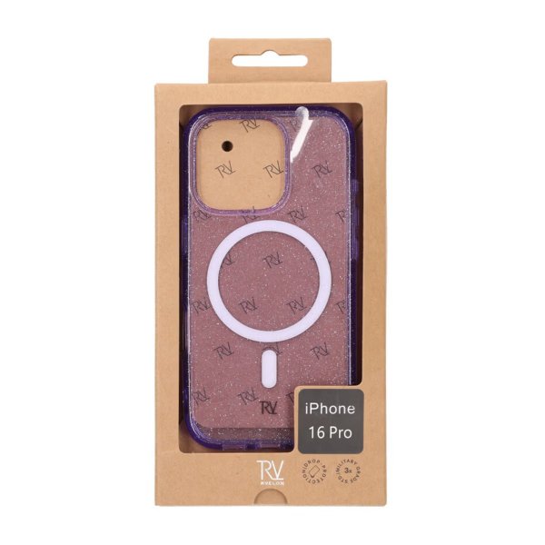 Rvelon iPhone 16 Pro Skal Glitter MagSafe Lila