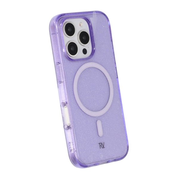 Rvelon iPhone 16 Pro Skal Glitter MagSafe Lila