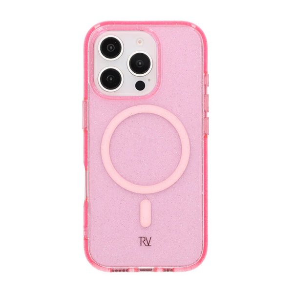 Rvelon iPhone 16 Pro Skal Glitter MagSafe Rosa