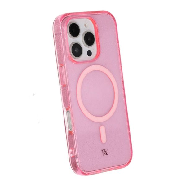 Rvelon iPhone 16 Pro Skal Glitter MagSafe Rosa