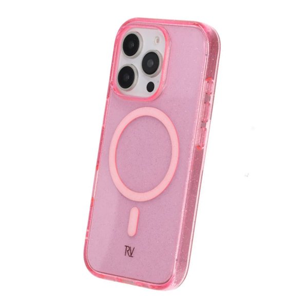 Rvelon iPhone 16 Pro Skal Glitter MagSafe Rosa
