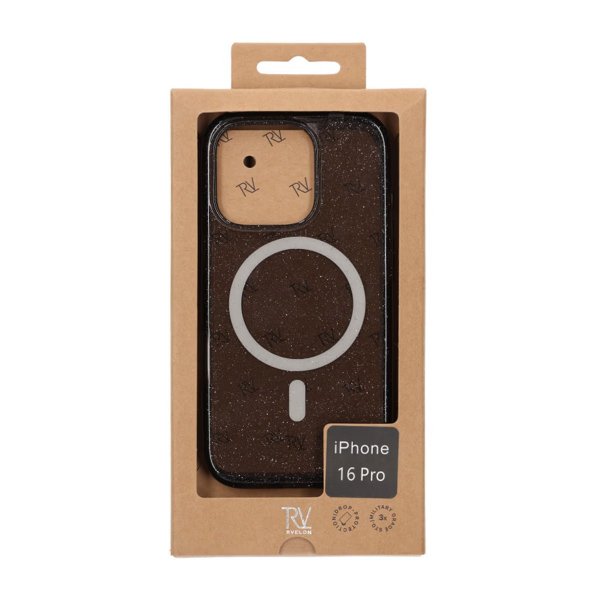 Rvelon iPhone 16 Pro Skal Glitter MagSafe Svart
