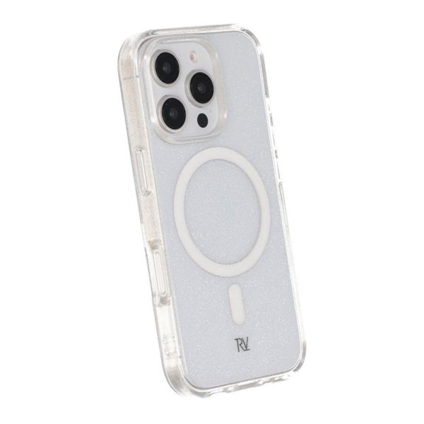 Rvelon iPhone 16 Pro Skal Glitter MagSafe Vit