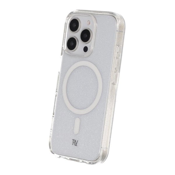 Rvelon iPhone 16 Pro Skal Glitter MagSafe Vit