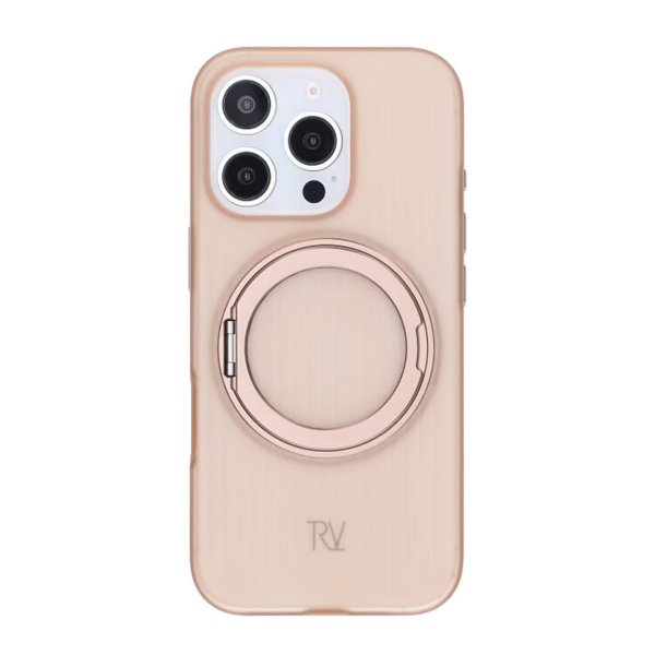 Rvelon iPhone 16 Pro Skal Roterbart MagSafe Stativ Brun