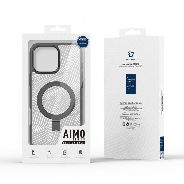 Dux Ducis iPhone 16 Pro Skal Aimo Series MagSafe Kickstand Svart