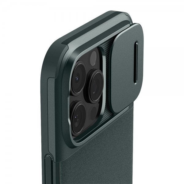 Spigen iPhone 16 Pro Skal Optik Armor MagFit Abyss Green