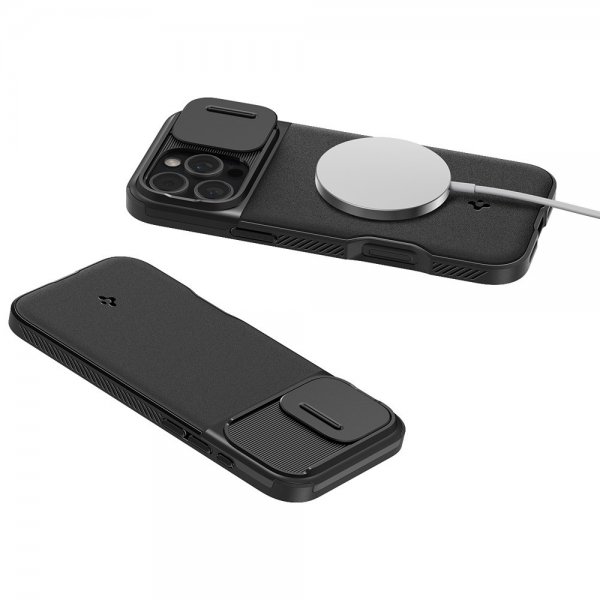 Spigen iPhone 16 Pro Skal Optik Armor MagFit Svart