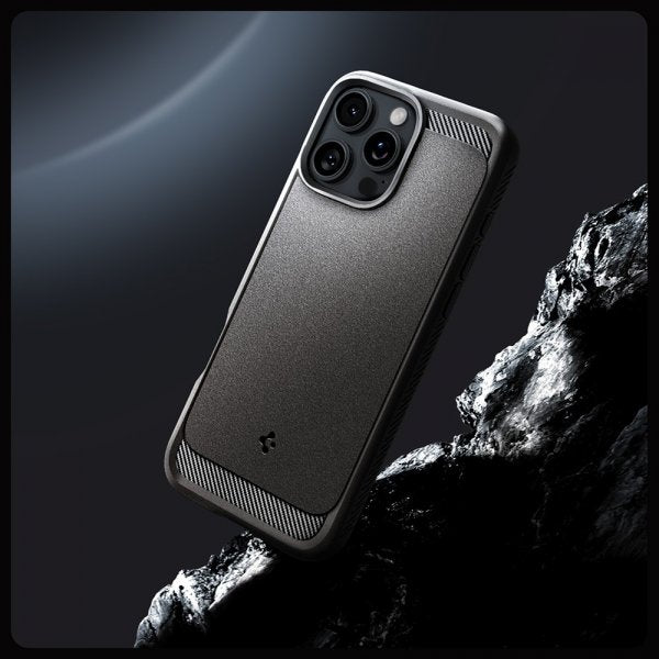 Spigen iPhone 16 Pro Skal Rugged Armor MagFit Grå