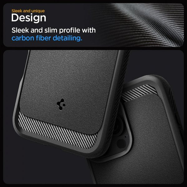 Spigen iPhone 16 Pro Skal Rugged Armor MagFit Matte Black