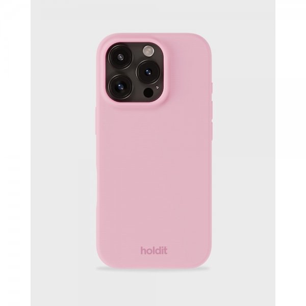 holdit iPhone 16 Pro Skal Silikon Rosa