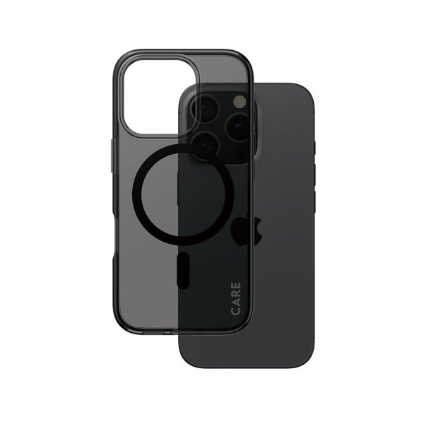 CARE by PanzerGlass iPhone 16 Pro Skal Smokey MagSafe Svart