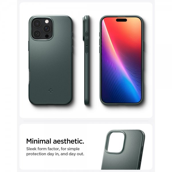 Spigen iPhone 16 Pro Skal Thin Fit MagFit Abyss Green