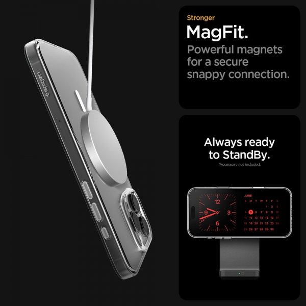 Spigen iPhone 16 Pro Skal Thin Fit T MagFit Clear White