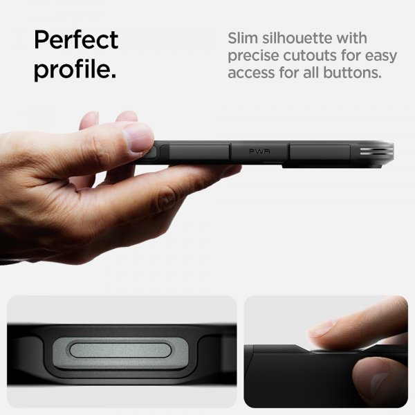 Spigen iPhone 16 Pro Skal Tough Armor MagFit Svart