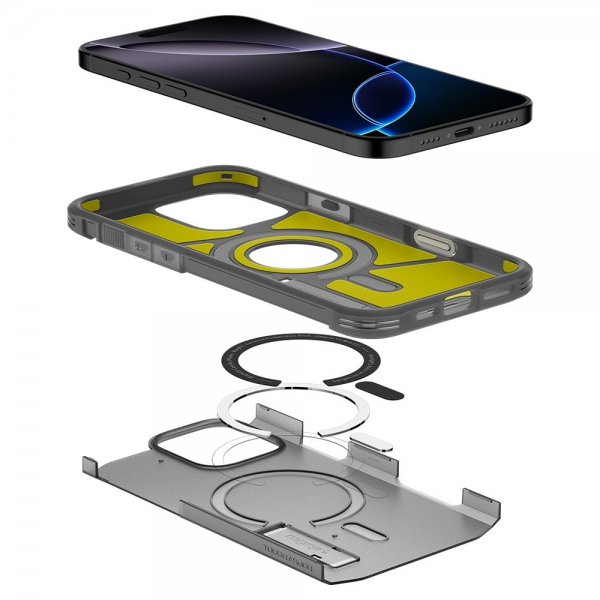 Spigen iPhone 16 Pro Skal Tough Armor T MagFit Frost Black