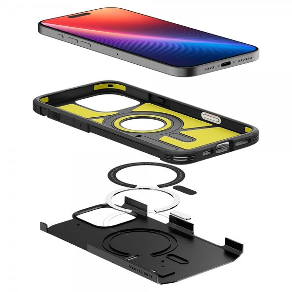 Spigen iPhone 16 Pro Skal Tough Armor T MagFit Svart