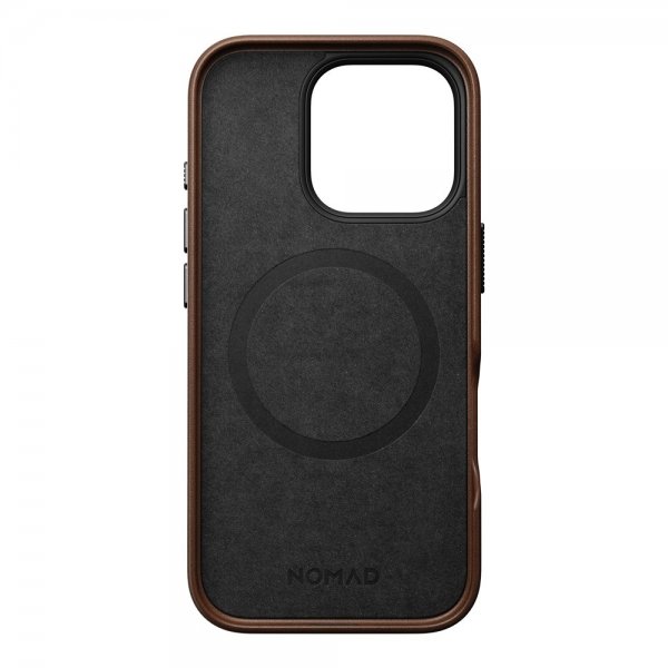 Nomad iPhone 16 Pro Skal Traditional Leather Case Brun