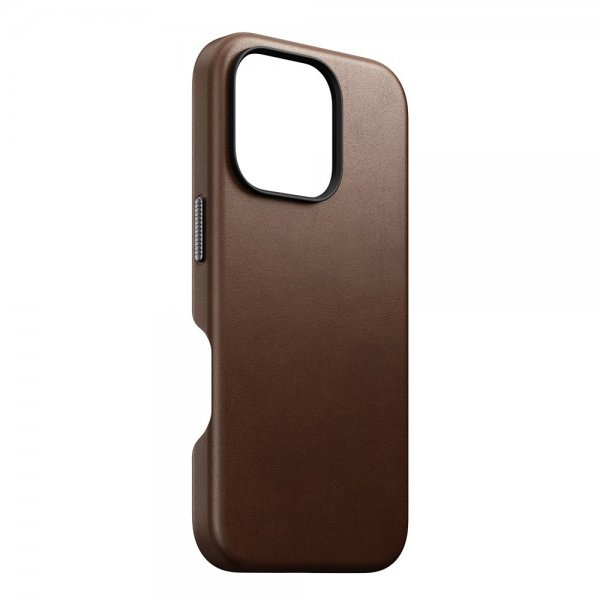 Nomad iPhone 16 Pro Skal Traditional Leather Case Brun