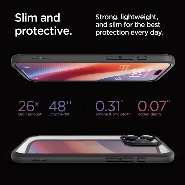 Spigen iPhone 16 Pro Skal Ultra Hybrid Matte Svart