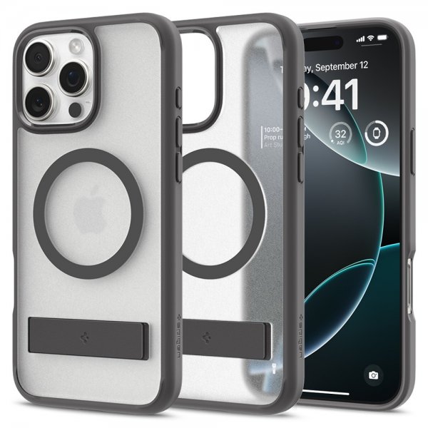 Spigen iPhone 16 Pro Skal Ultra Hybrid S MagFit Frost Gray