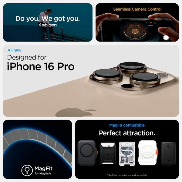 Spigen iPhone 16 Pro Skal Ultra Hybrid T MagFit Frost Black