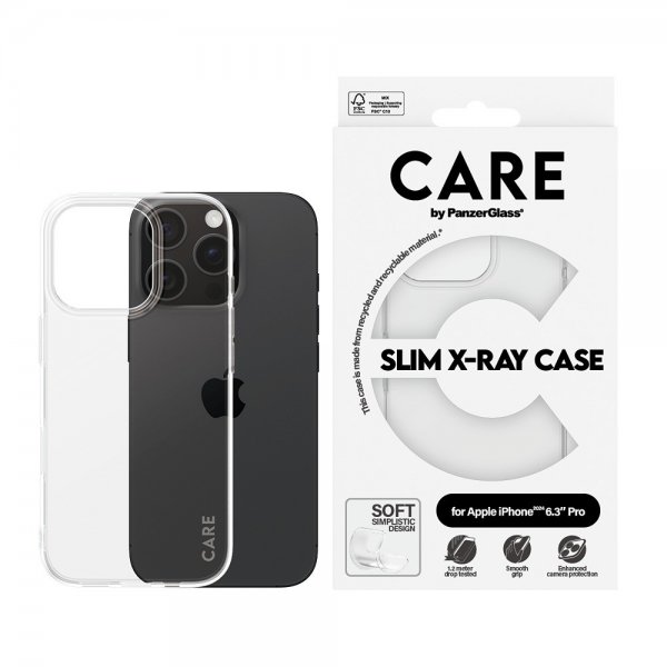 CARE by PanzerGlass iPhone 16 Pro Skal X-Ray Transparent